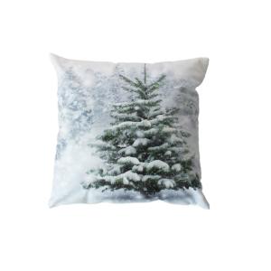Coussin lumineux led 40 x 40 cm – sapin de noël – 100 % pol…