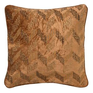 Coussin Marron 45x45 cm Impression Géométrique