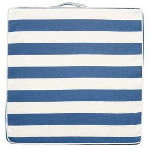 Coussin matelas en acrylique bleu 48x48