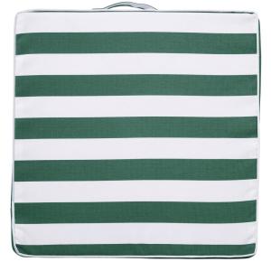 Coussin matelas en acrylique vert foncé 48x48