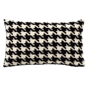 Coussin Noir 30x50 cm Pied-de-prince