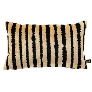 Coussin Noir 30x50 cm Rayé