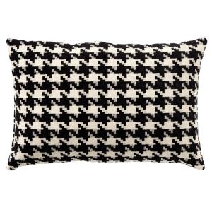 Coussin Noir 40x60 cm Pied-de-prince