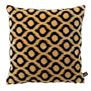 Coussin Noir 45x45 cm Impression Géométrique