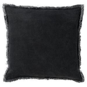 Coussin - noir en coton 45x45 cm uni