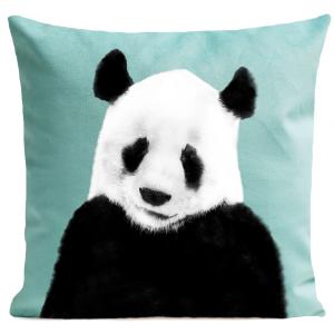 Coussin Panda Bambou Velours 60x60cm