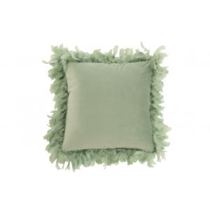 Coussin plumes polyester menthe 45x45cm