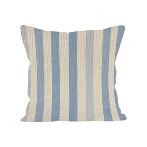 Coussin rayures polyester bleu 40x40cm