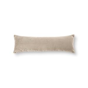 Coussin rectangle en velours beige 70 x 20 cm