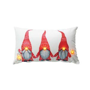 Coussin rectangle lumineux en velours imprimé lutin 30 x 50…