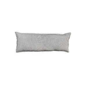 Coussin rectangulaire coton imprimé rayé  35x90 cm Bleu mar…