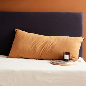 Coussin rectangulaire déhoussable uni  40x90 cm Marron