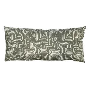 Coussin rectangulaire imprimé coton  40x90 cm Vert