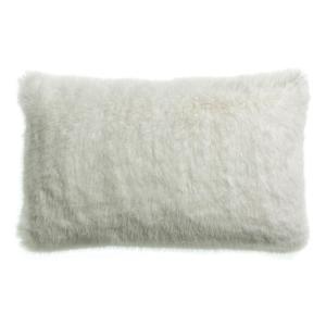 Coussin recyclé  en coton recycle neige 40 x 65 cm