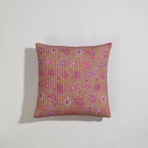 Coussin reversible en coton imprimé matelassé multicolore 4…