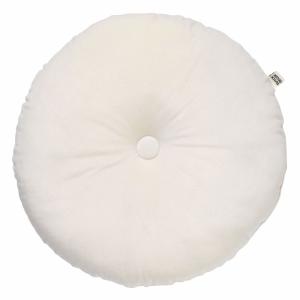 Coussin rond Blanche en velours Ø40 cm Couleur unie