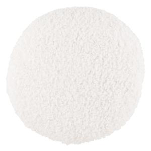 Coussin rond bouclette blanc D40