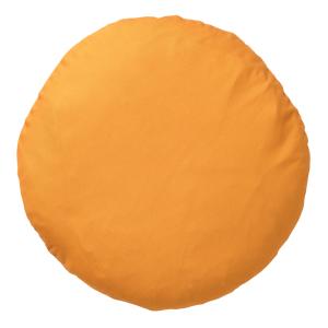 Coussin rond jaune   40 cm uni