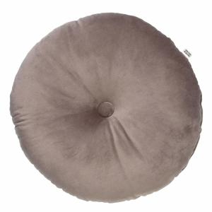Coussin rond Marron en velours Ø40 cm Couleur unie