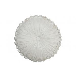 Coussin rond polyester blanc D45cm