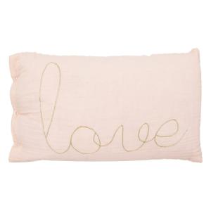 Coussin Rose coton 30 x 50cm
