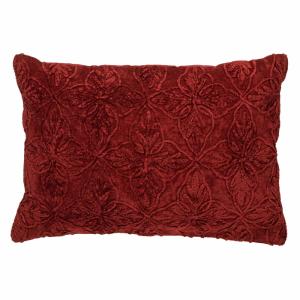 Coussin Rouge 40x60 cm Fleuri