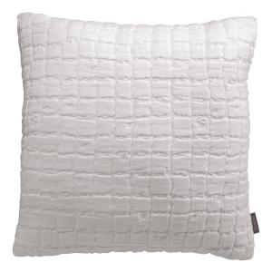 Coussin Stonewashed  en coton blanc 45 x 45