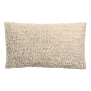 Coussin stonewashed  en coton creme 40 x 65