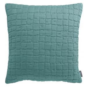 Coussin Stonewashed  en coton lichen 45 x 45