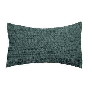 Coussin Stonewashed  en coton prusse 40 x 65