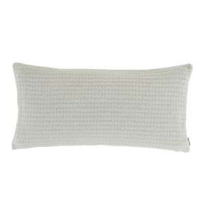 Coussin surpiqué vert céladon 35x70