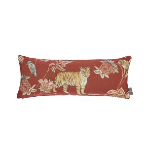 Coussin tapisserie indiennes made in france rouge 22x58