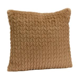 Coussin taupe chevron 40x40 cm marron en polyester
