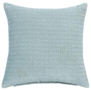 Coussin tissé jacquard bleu 45x45