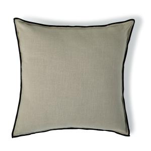 Coussin toile de coton naturel / noir 50x50