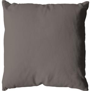 Coussin uni effet bachette déhoussable marron 60 x 60 cm