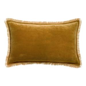 Coussin uni  en coton bronze 30 x 50 cm