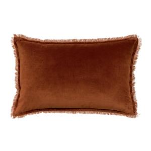 Coussin uni  en coton caramel 40 x 65