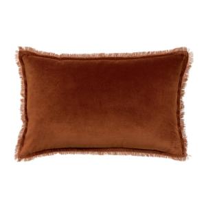 Coussin uni  en coton caramel 40 x 65 cm