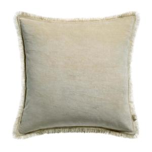 Coussin uni  en coton lin 45 x 45 cm