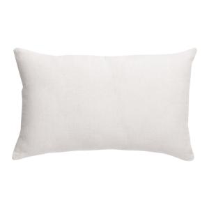 Coussin uni  en lin blanc 30 x 50 cm