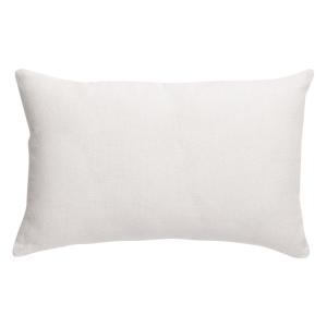 Coussin uni  en lin blanc 40 x 65 cm