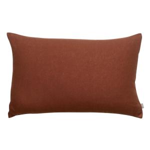 Coussin uni  en lin caramel 40 x 65 cm