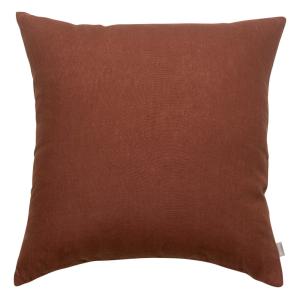 Coussin uni  en lin caramel 45 x 45 cm