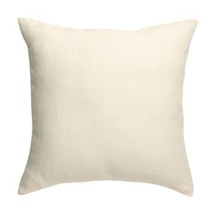 Coussin uni  en lin craie 45 x 45 cm