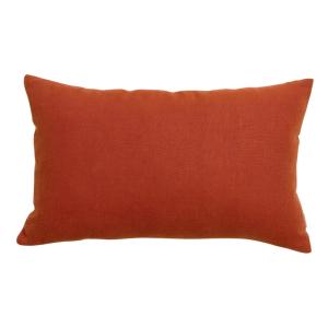 Coussin uni  en lin rooibos 30 x 50 cm
