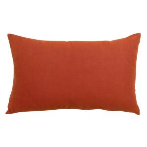 Coussin uni  en lin rooibos 40 x 65 cm