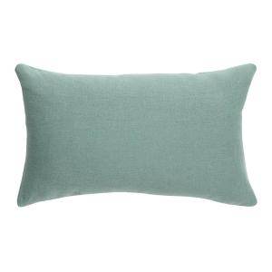 Coussin uni  en lin vert de gris 30 x 50 cm