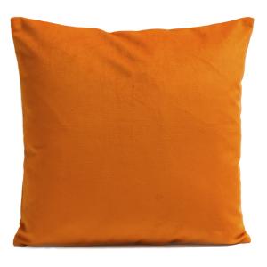 Coussin uni suédine orange 40x40cm