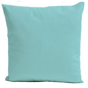 Coussin uni velours bleu clair 40x40cm